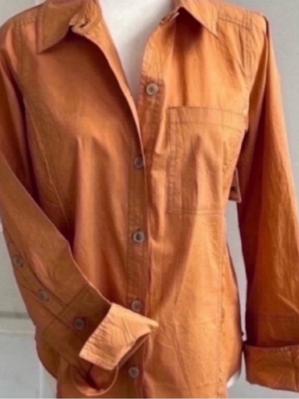 Free People Orange Button
Down Shirt Size XS